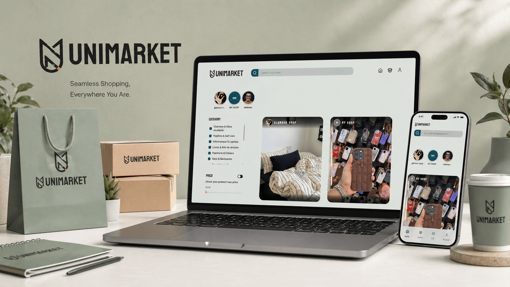 Unimarket student marketplace project card