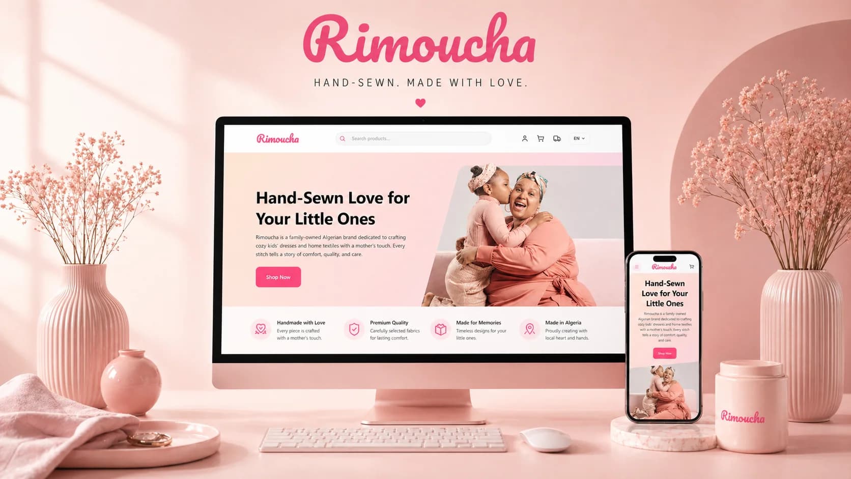 Rimoochat e-commerce store project card