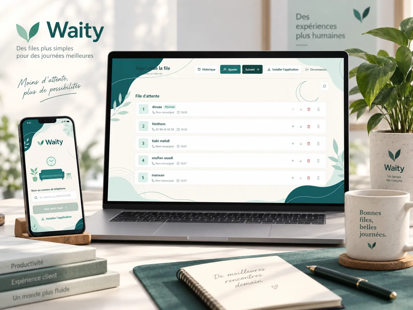 Waity clinic queue management dashboard