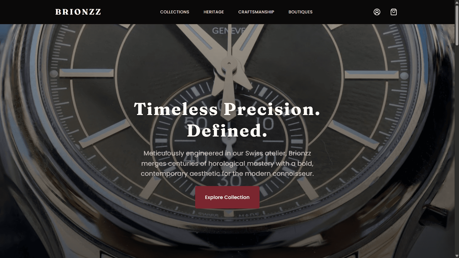 Brionzz – Luxury Watch Landing Page